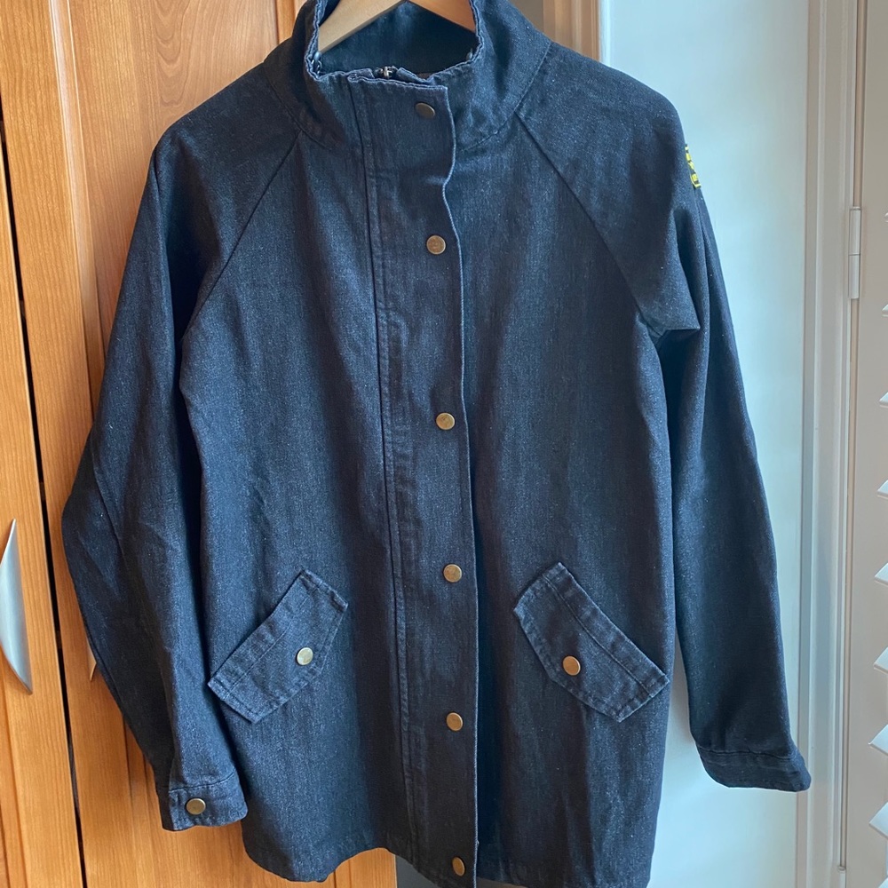 Zaful Long Black Denim Jacket
